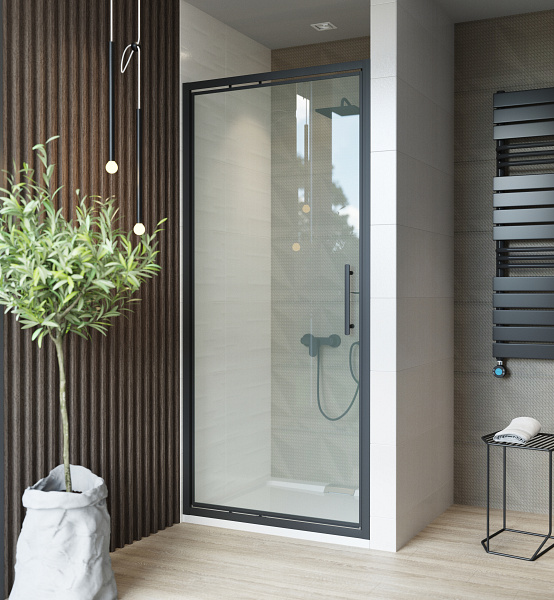 OPTIDOOR zuhanyajtó 6mm 90x195cm fekete